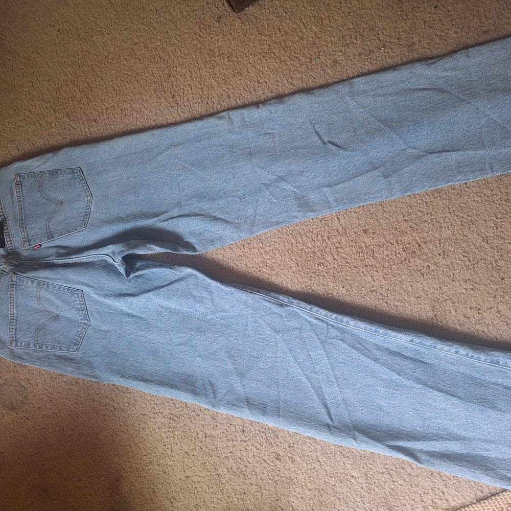 Levi's Blue Straight Leg Jeans Classic Style - Picture 5 of 6
